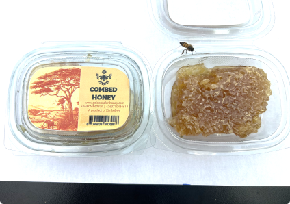 Combed honey in punnets